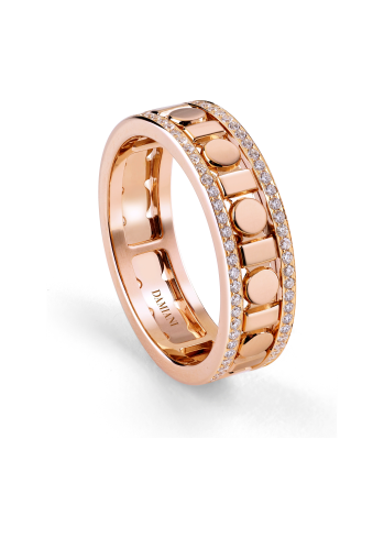 Сақина Damiani Belle Epoque Reel Платина, Қызғылт алтын сатып алыңыз – ZhannaKanGroup премиум сақиналар