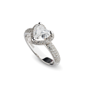 Купить Кольцо Damiani Minou full pavè Белое золото – премиальные кольца ZhannaKanGroup