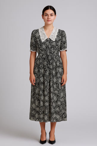 Buy Dress Zardozi Silk/Chiffon Grid, Chiffon – premium dresses by ZhannaKanGroup