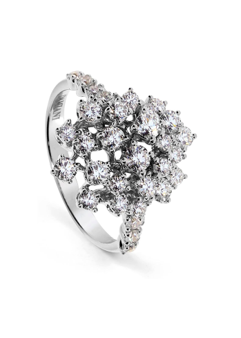 Купить Кольцо Damiani Mimosa Белое золото – премиальные кольца ZhannaKanGroup