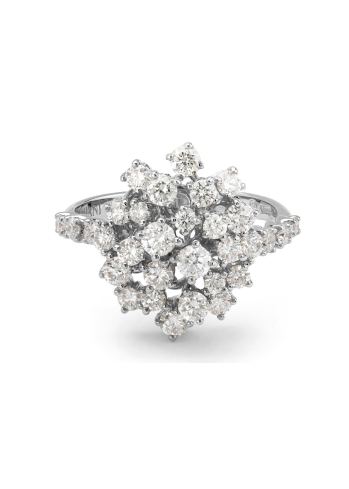 Купить Кольцо Damiani Mimosa Белое золото – премиальные кольца ZhannaKanGroup