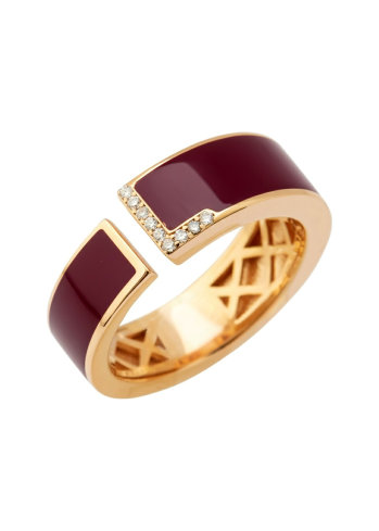 Сақина RF Enamel Қызғылт алтын сатып алыңыз – ZhannaKanGroup премиум сақиналар