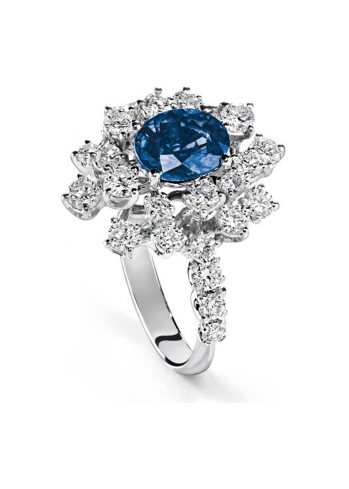 Buy Ring Damiani Mimosa White Gold, Yellow – premium rings by ZhannaKanGroup