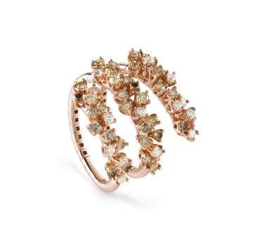 Купить Кольцо Damiani Mimosa Flexi Розовое золото – премиальные кольца ZhannaKanGroup
