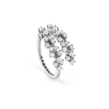 Купить Кольцо Damiani Mimosa Flexi Белое золото – премиальные кольца ZhannaKanGroup