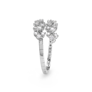Купить Кольцо Damiani Mimosa Flexi Белое золото – премиальные кольца ZhannaKanGroup