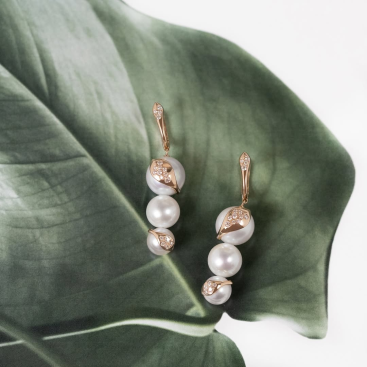 Buy Earrings, Eyeglass Chain Utopia Flora Bloom Rose Gold – premium by ZhannaKanGroup