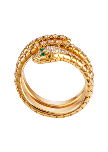 Сақина Crivelli Snake Қызғылт алтын сатып алыңыз – ZhannaKanGroup премиум сақиналар