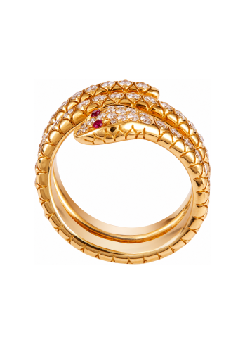 Сақина Crivelli Snake Қызғылт алтын сатып алыңыз – ZhannaKanGroup премиум сақиналар