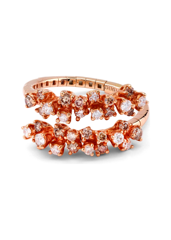 Купить Кольцо Damiani Mimosa Flexi Розовое золото – премиальные кольца ZhannaKanGroup