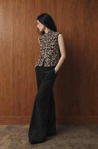 Buy Vest Zardozi Takshila Couture Velvet – premium tops by ZhannaKanGroup