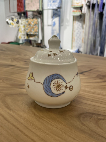 Zardozi Home Сахарница ZardoziHome Энигма Английский фарфор Белый One Size