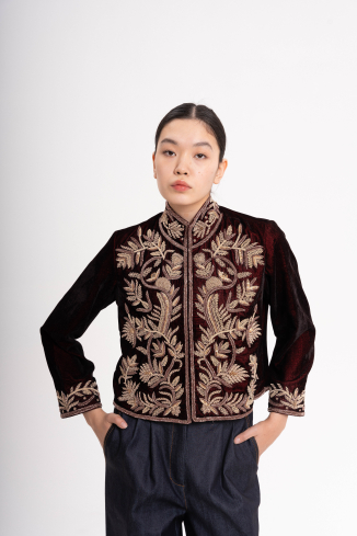 Купить Пиджак Zardozi Takshila Couture Бархат – премиальные костюмы ZhannaKanGroup