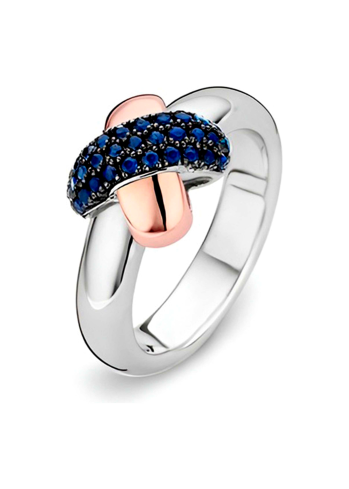 Buy Ring Tirisi Kisses Silver/Rose Gold – premium rings by ZhannaKanGroup