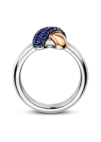 Buy Ring Tirisi Kisses Silver/Rose Gold – premium rings by ZhannaKanGroup