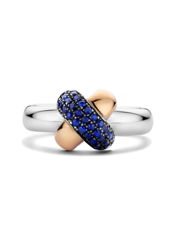 Buy Ring Tirisi Kisses Silver/Rose Gold – premium rings by ZhannaKanGroup