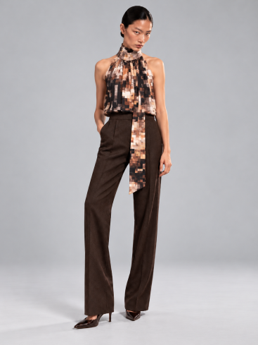 Купить Блузка Zardozi Shades of Brown 26/27 Шелк – премиальные топы ZhannaKanGroup