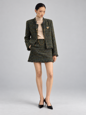 Buy Skirt Zardozi Shades of Green 26/27 Wool – premium skirts by ZhannaKanGroup