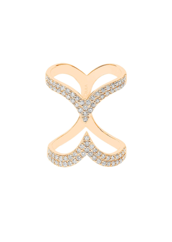 Купить Кольцо Djula Graphique Розовое золото – премиальные кольца ZhannaKanGroup