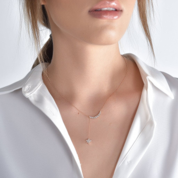 Купить Колье Bee Goddess Sirius Star Розовое золото – премиальные ZhannaKanGroup